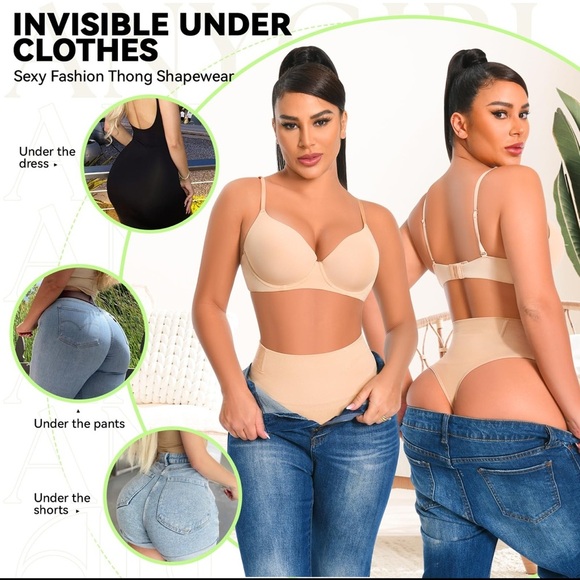 Anygirl Tummy Control Thong Shapewear for Women Tummy Control Seamless Shaping - Picture 3 of 5